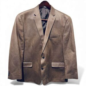 Michael Kors Faux Suede Men's Brown 2 Button Single Vent Blazer Sports Coat 50R